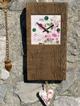 Baby Block Clock with Floral Face