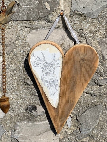 Wooden Hanging Heart