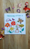 Thinking of You Flower Spray Card